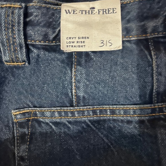 We The Free Free People CRVY Siren Low-Rise Straight Jeans Size 31 NWOT - Picture 4 of 5